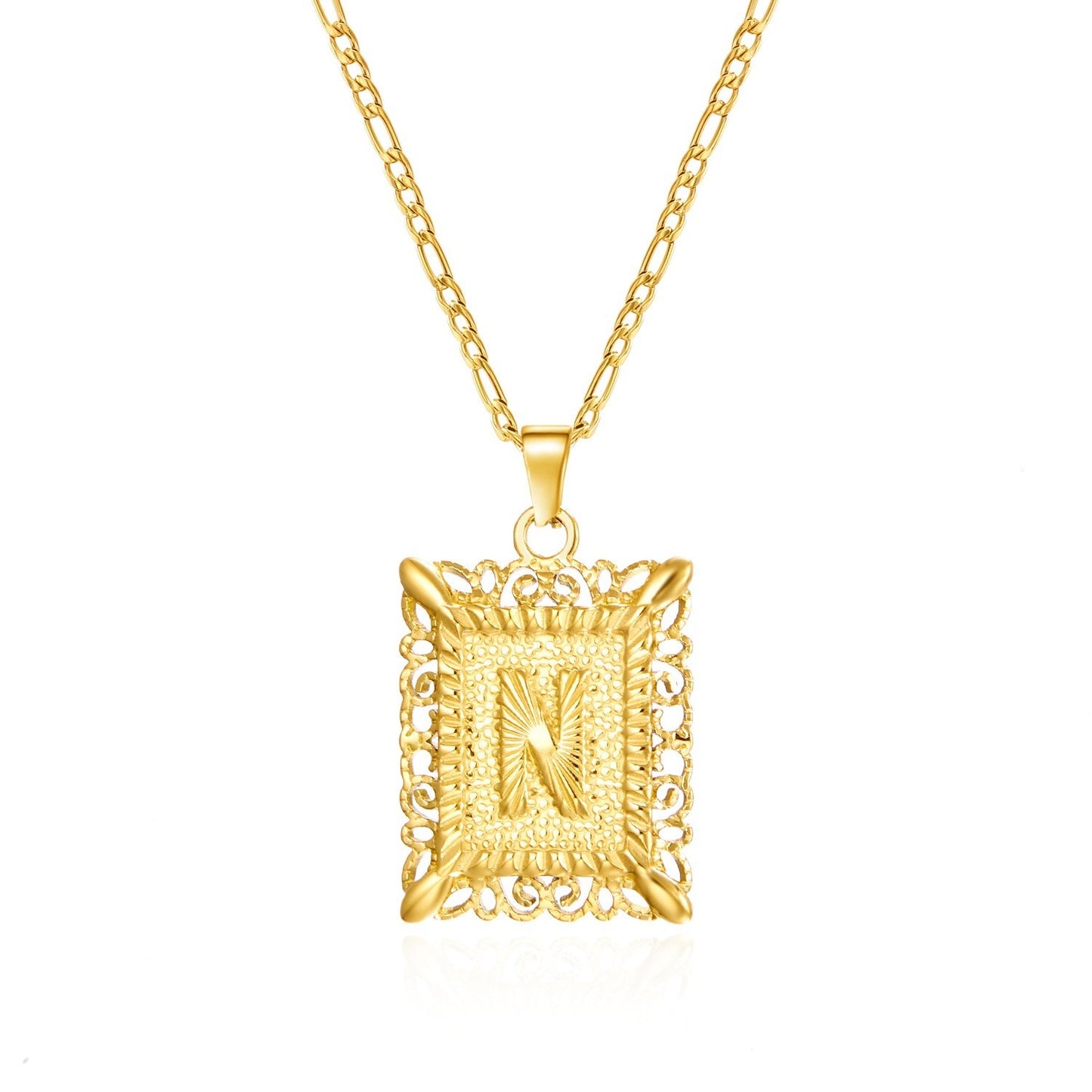 Clavicle Square Tag Gold-plated Does Not Necklace