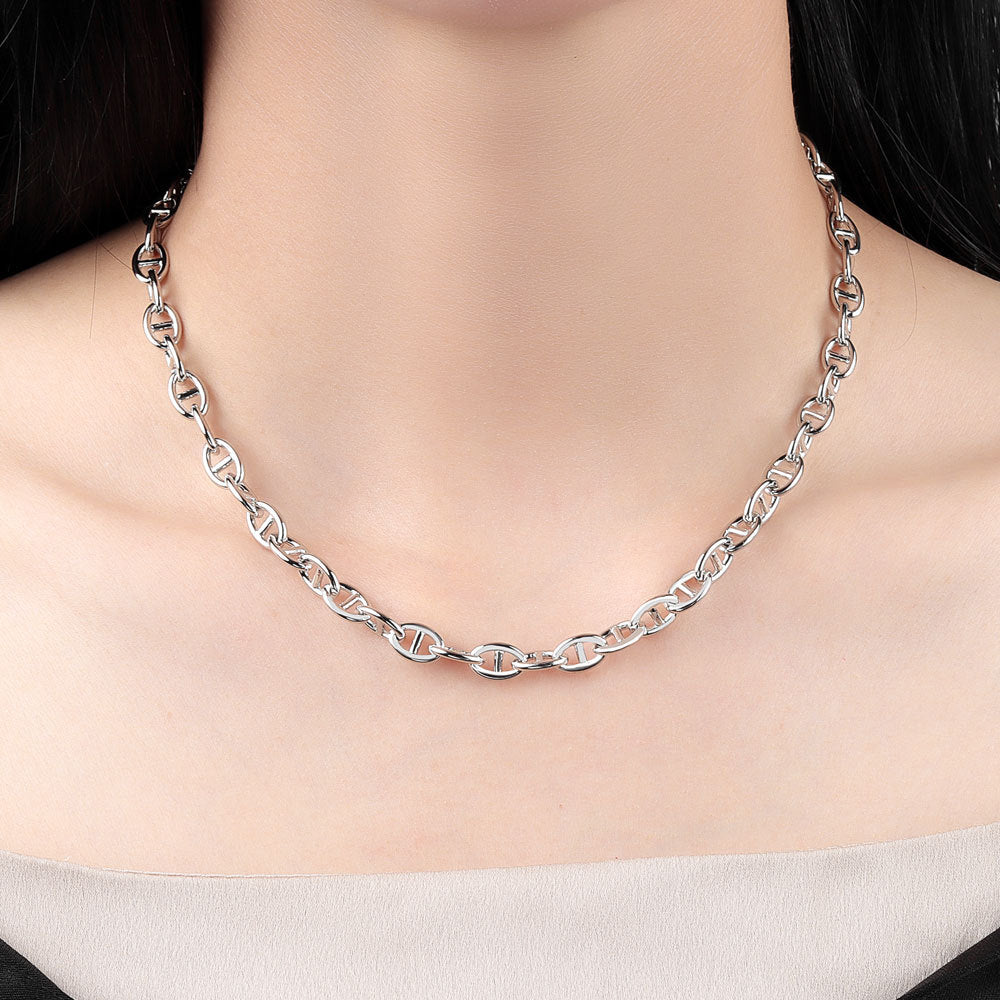 Women's Hip Hop O-shaped Chain Buckle Personality Metal Necklaces