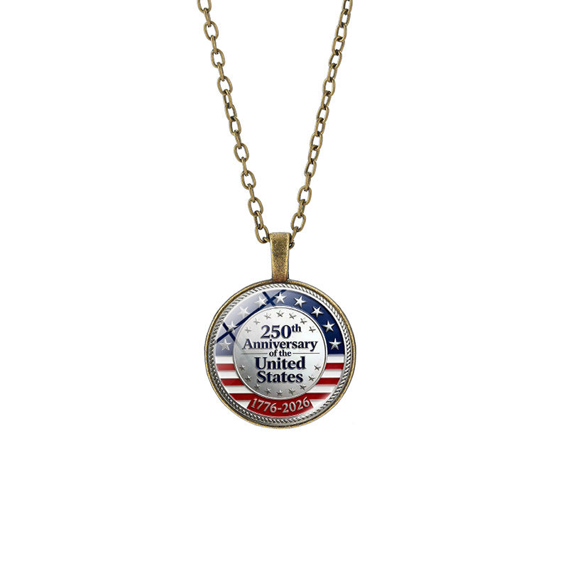 Popular Weekly Commemorative Liberty Bell National Flag Totem Necklaces