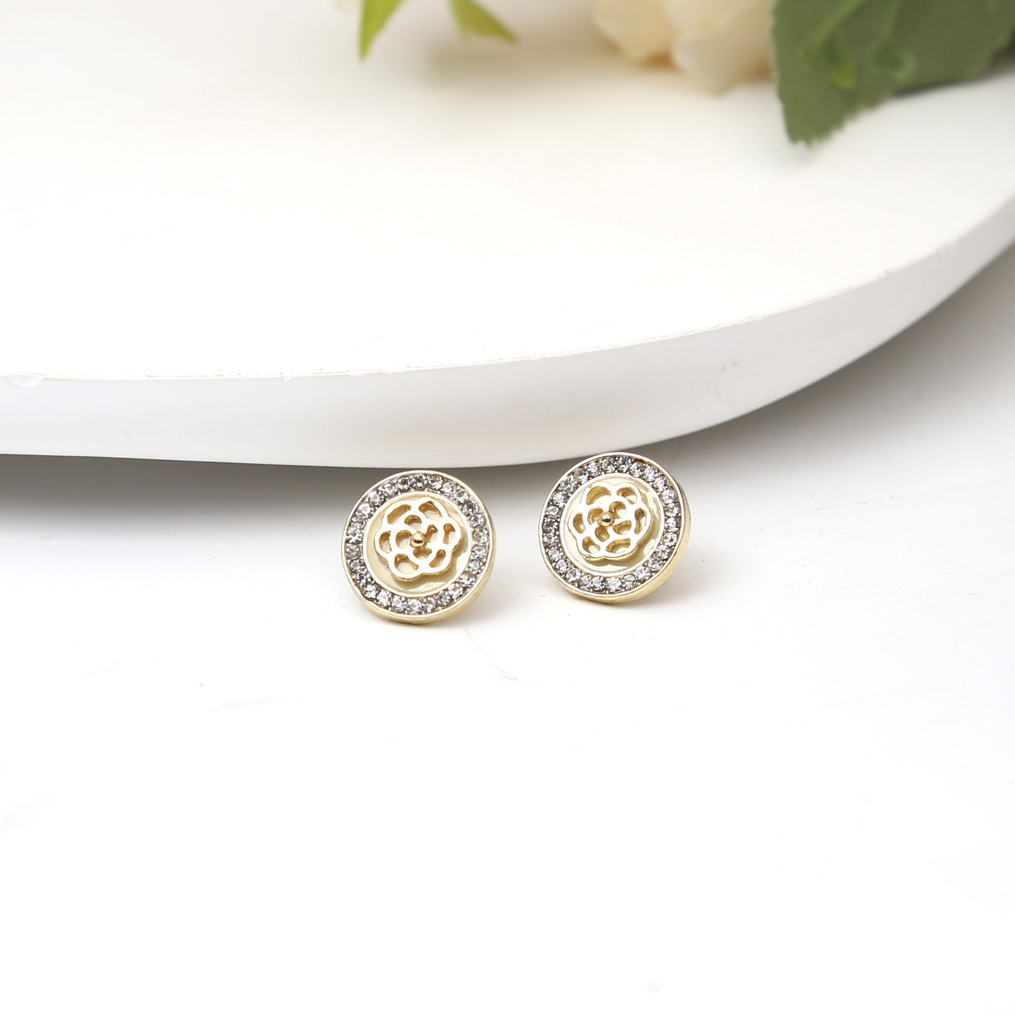 Diamond Butterfly Flower Pearl Graceful Fashionable Long Earrings