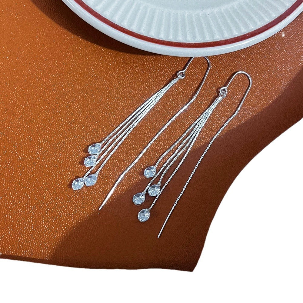 Pin Tide Long Simple Temperamental Tassels Ear Line