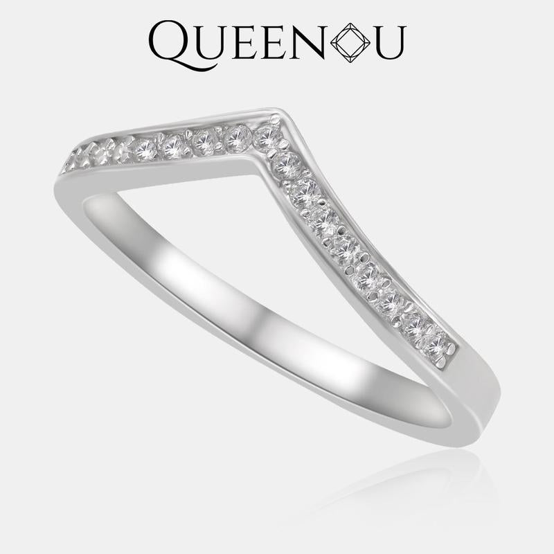 Women's V-shaped Titanium Steel Washed Simple Fashion High-grade Light Rings