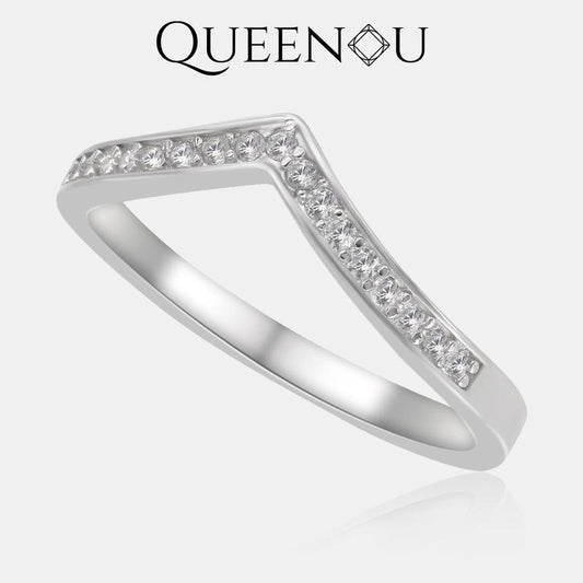 Women's V-shaped Titanium Steel Washed Simple Fashion High-grade Light Rings