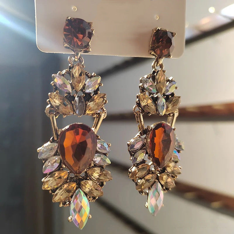Zircon Butterfly Water Drop Ear Female Rings