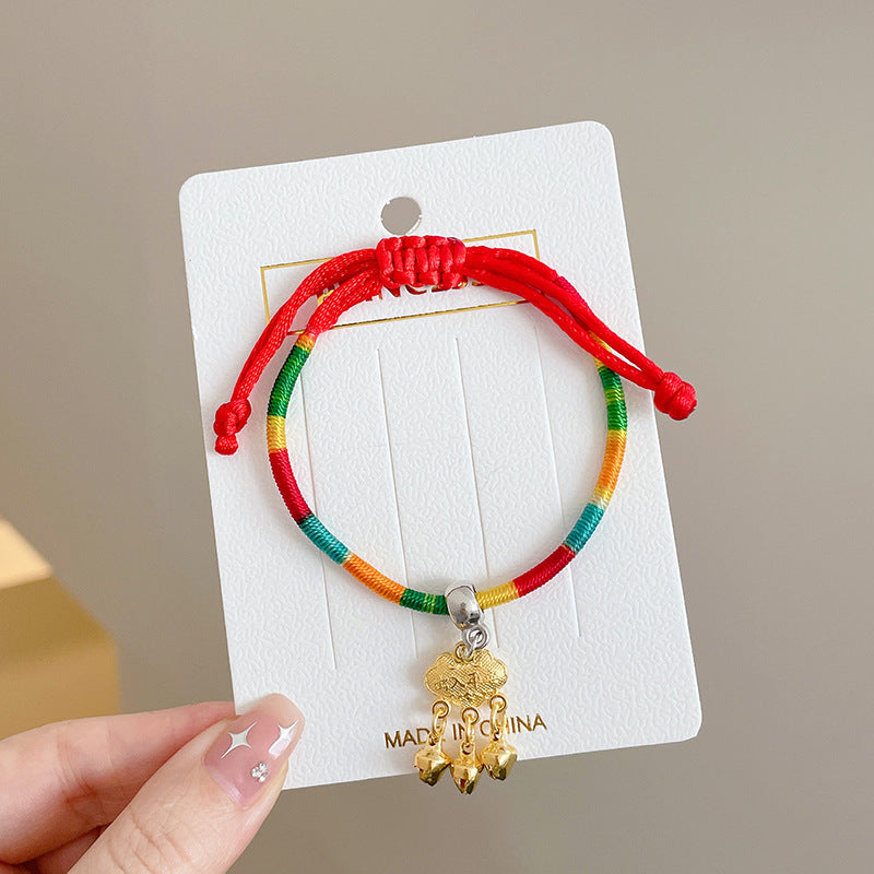 Small Gift Tassel Adjustable Red Rope Dragon Boat Festival Bracelet