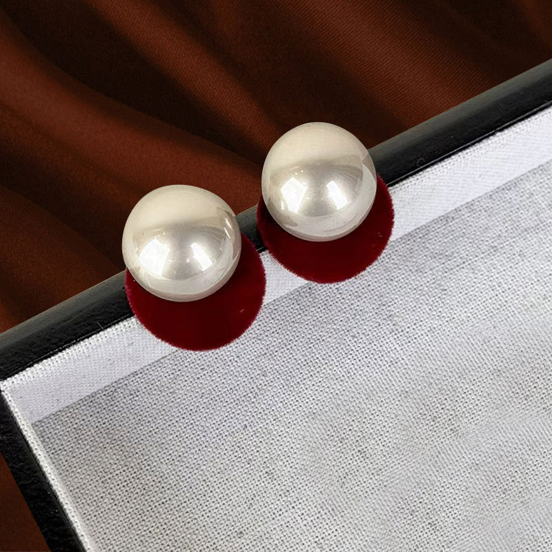 Pearl High-grade Light Luxury Minority Sier Earrings