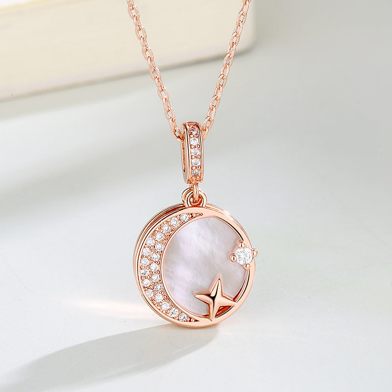 Women's Moon Simple Fritillary Short Clavicle Korean Necklaces