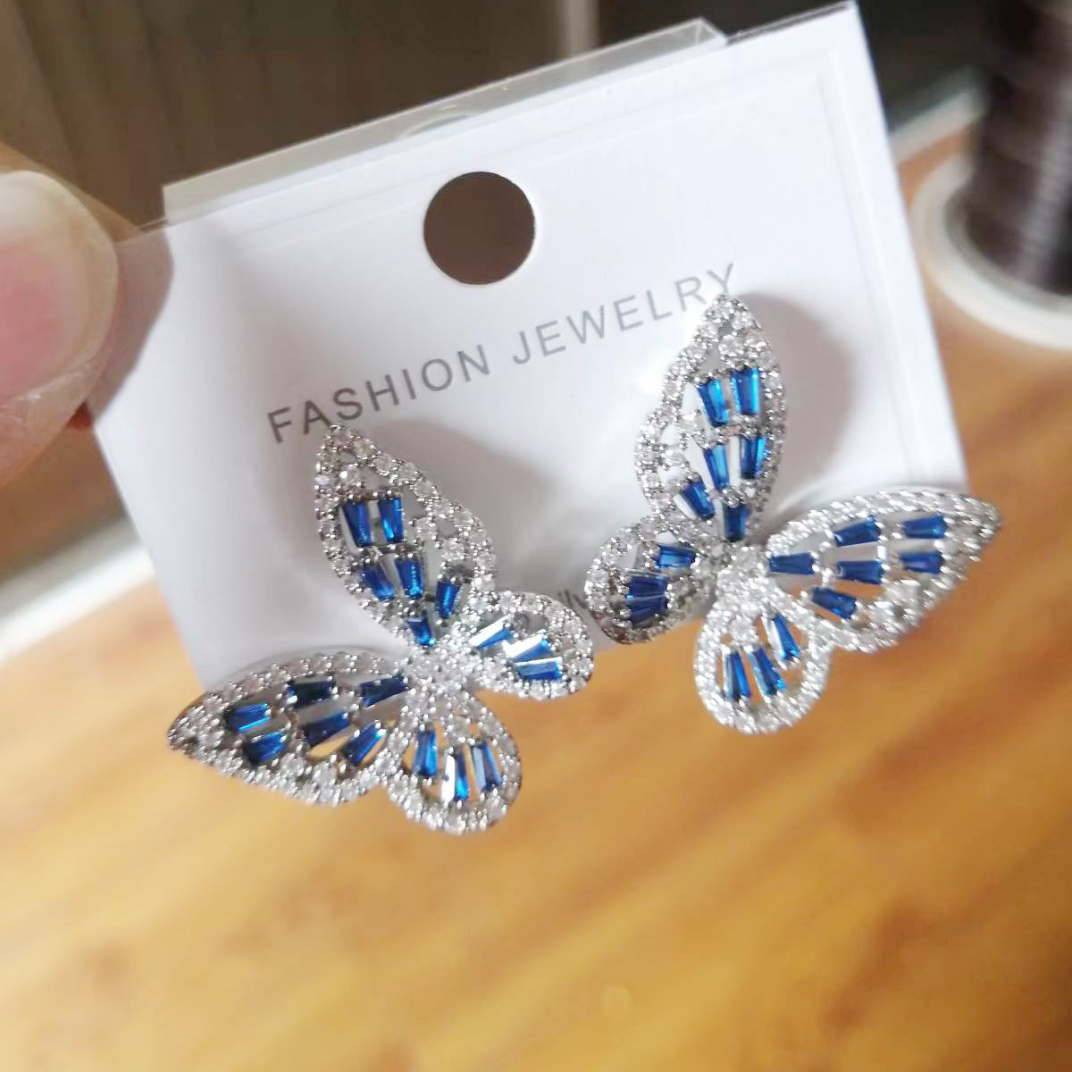 Fashion Zircon Elegant Butterfly Trendy Frosty Rings