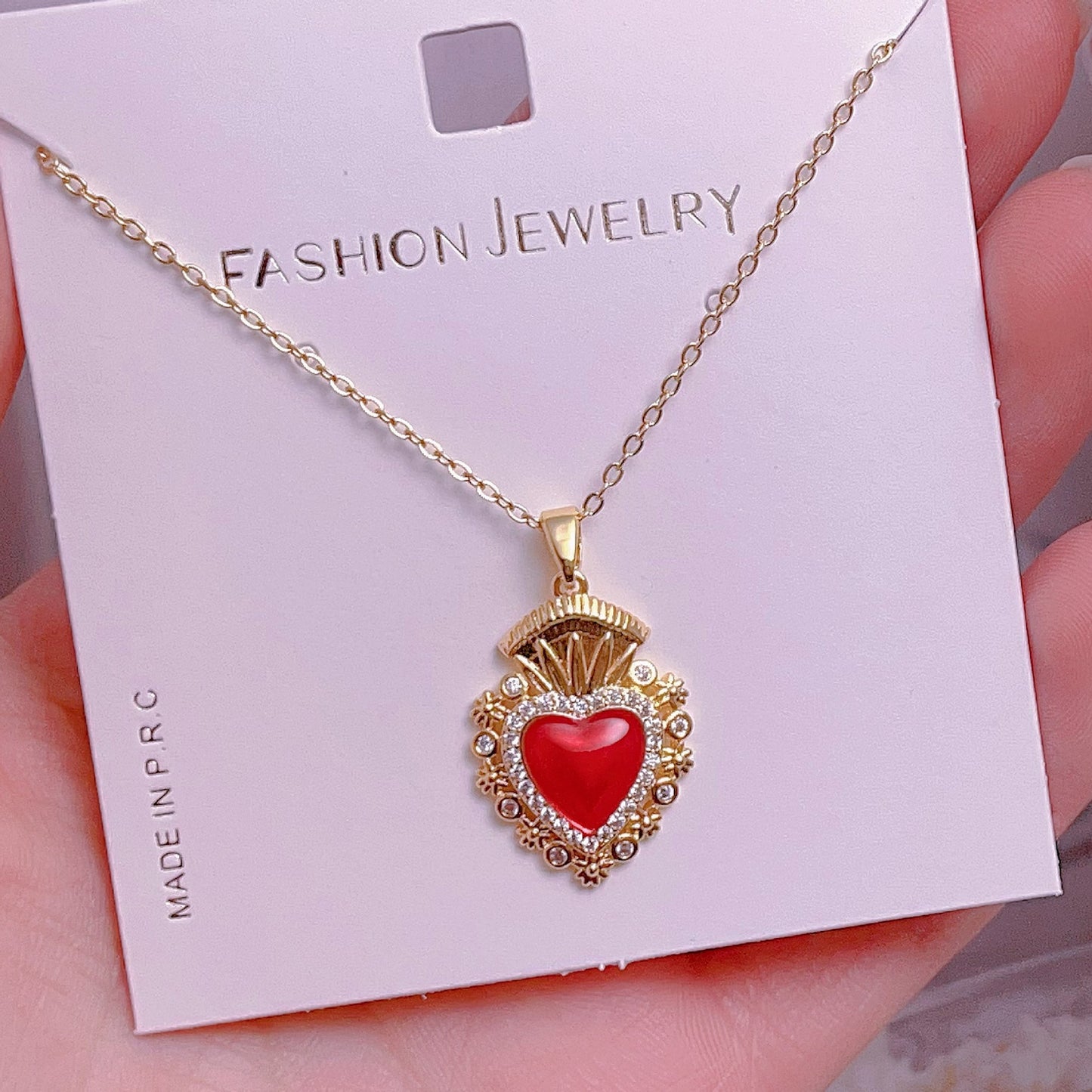 Women's Fashion Simple Love Design Light Luxury Necklace