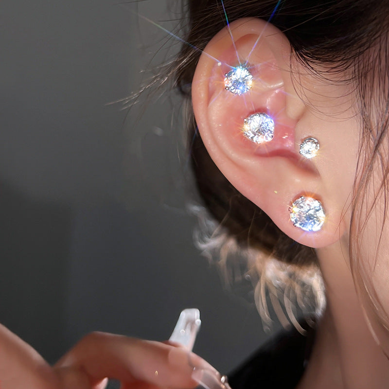 Magnetic Nail Female Ear Clip Male Rivet Magnet Bone Earrings