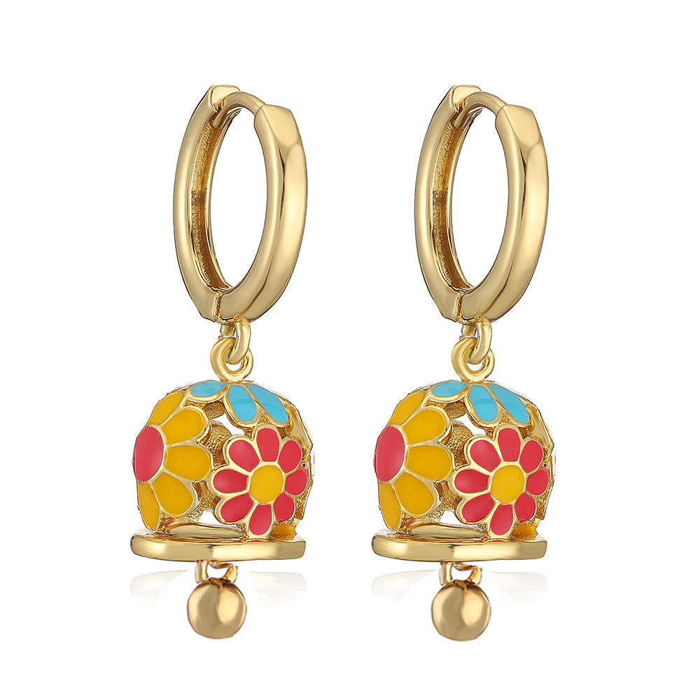 Bell Cool Vacation Style Little Daisy Earrings