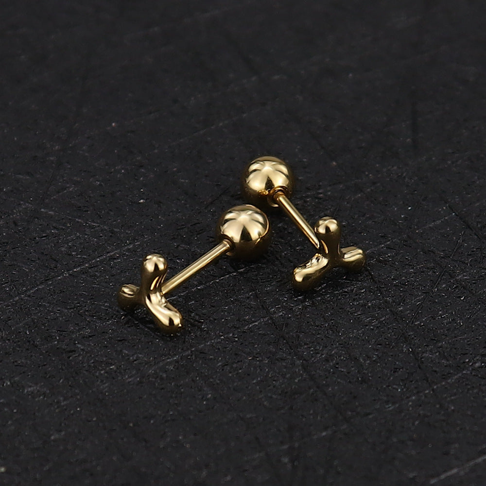 Stainless Steel Ear Bone Nail Mini Piercing Screw Rings