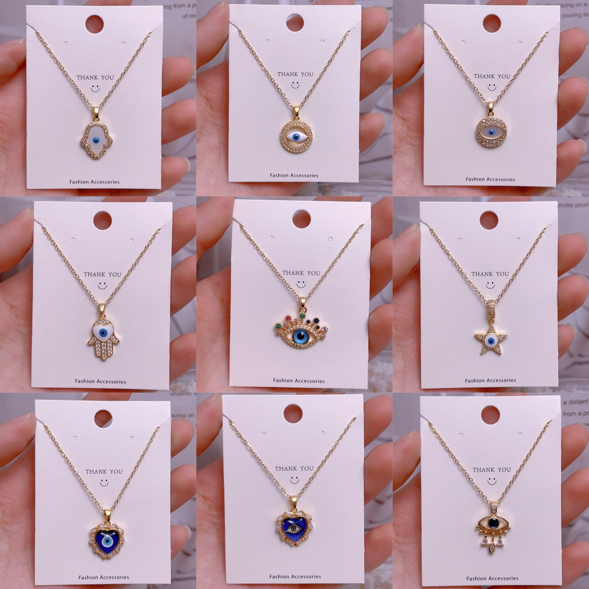 Eye Female Fashion Personality Titanium Steel Clavicle Necklaces