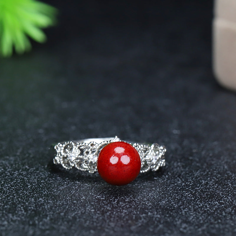 Gold Sand Inlaid Full Diamond Imitation Ring