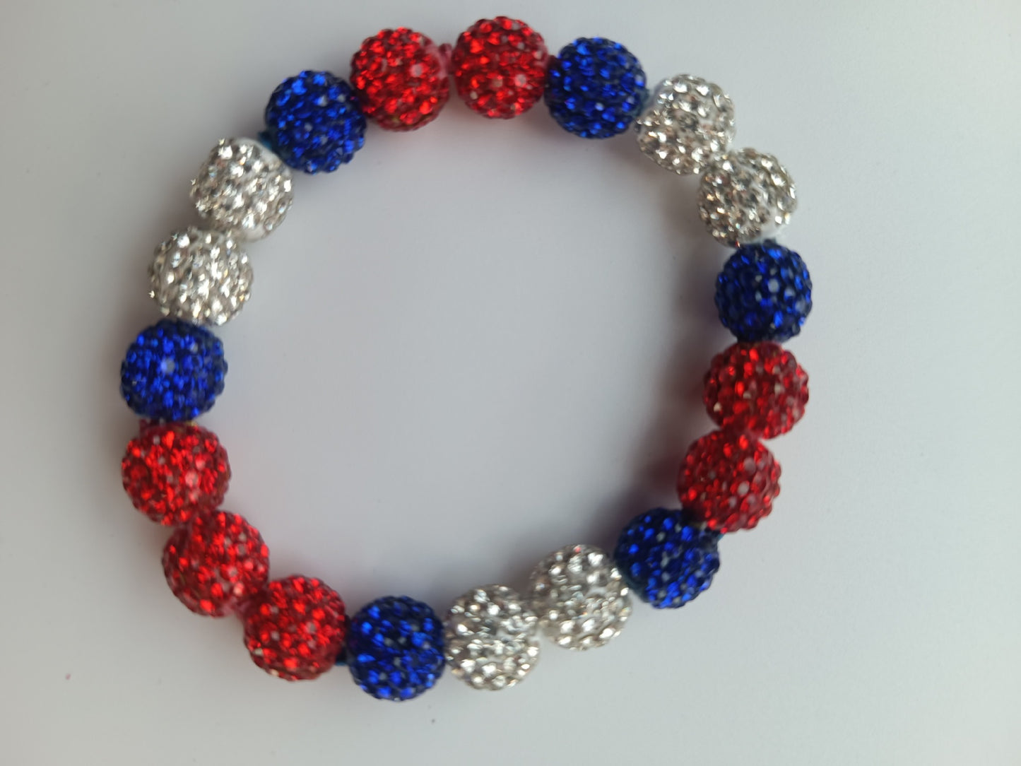 Polymer Clay Rhinestone Ball Filament Hip Bracelet