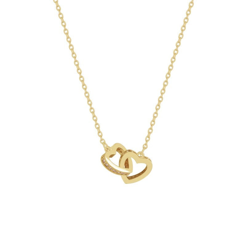 Women's Gold-plated Heart-to-heart Printed For Light Luxury Necklaces