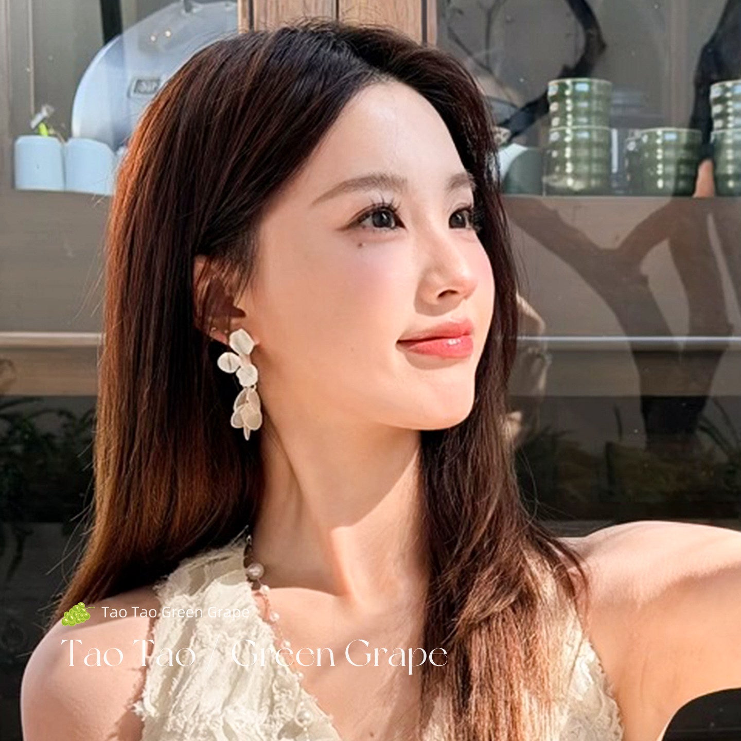 Women's Style Flower Shell Tassel Unique Beautiful Ear Dignified Earrings