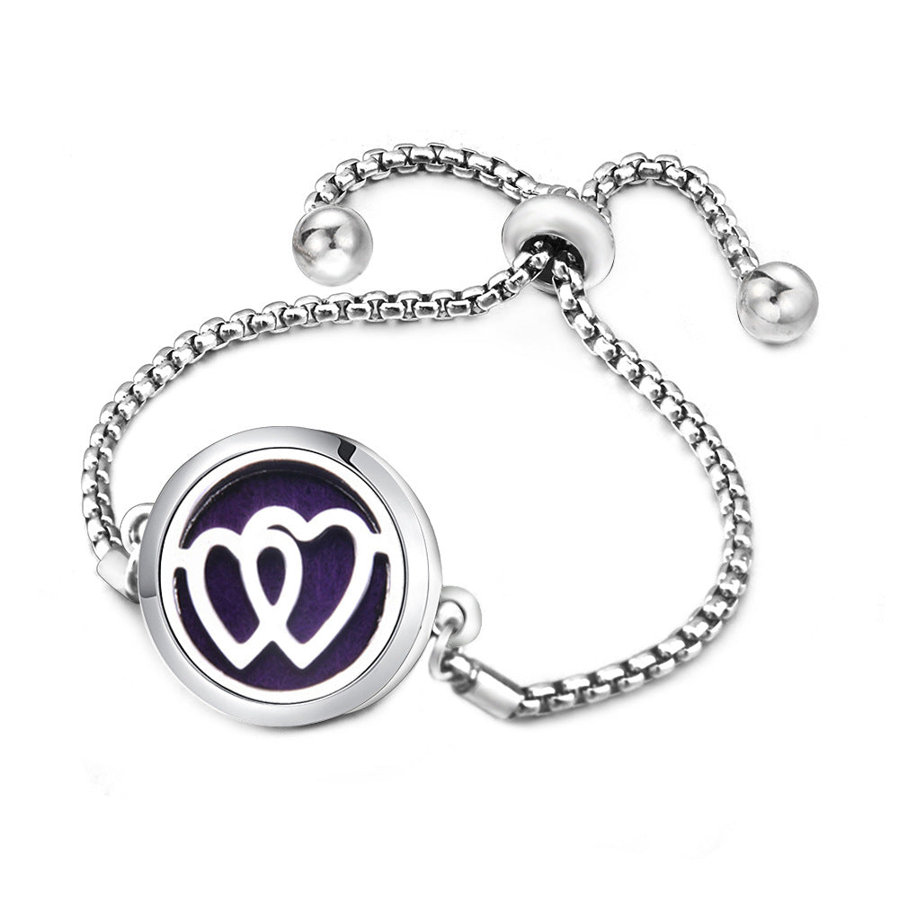 Angel Wings Mosquito Repellent Stainless Steel Essential Oil Perfume Box Bracelet
