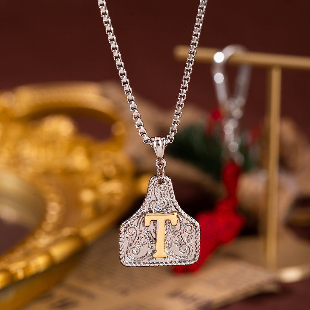 Women's Fashion English Letters Electroplated Copper For Design Personalized Clavicle Necklace