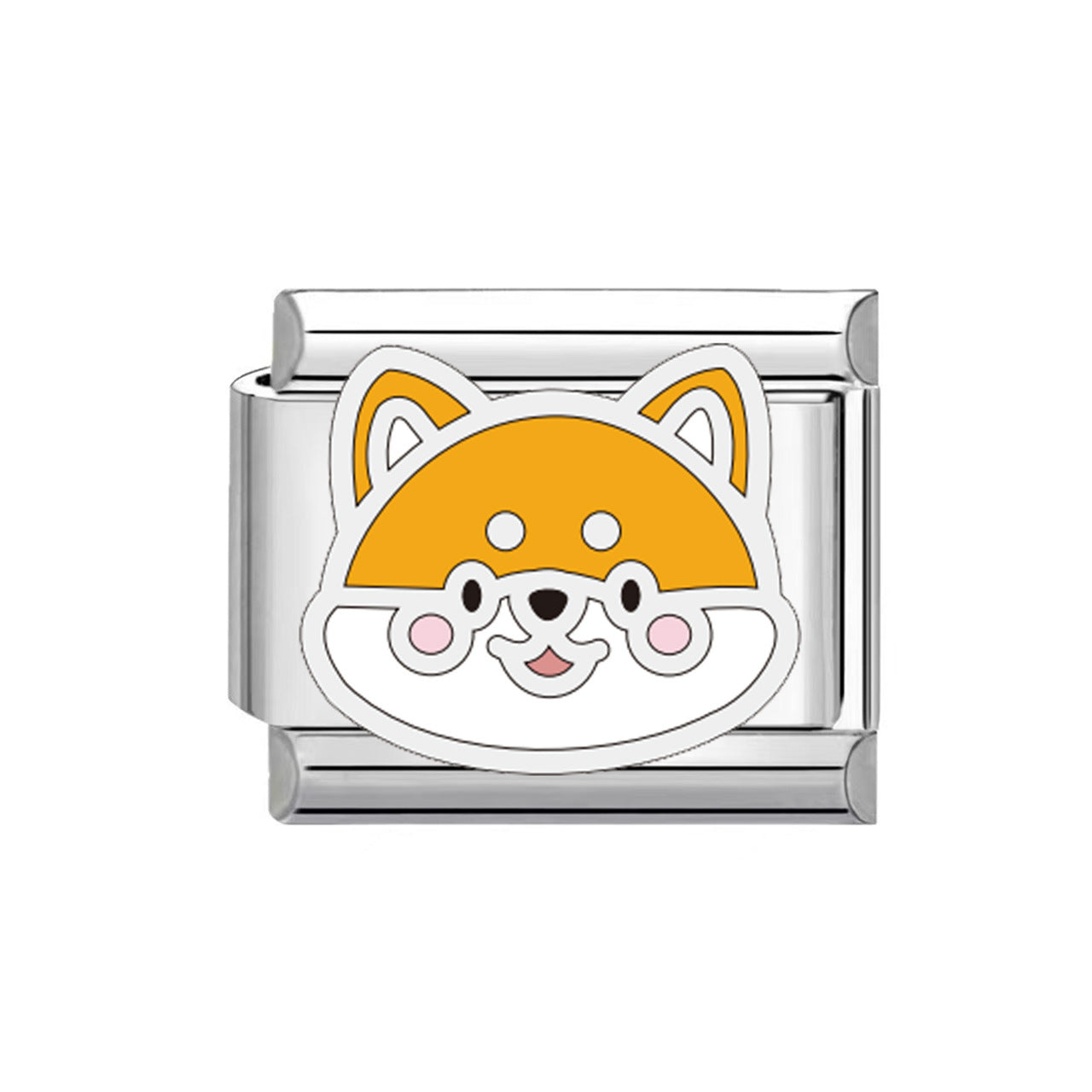 Hot Stainless Steel Italian Module Puppy Pattern Free Bracelet