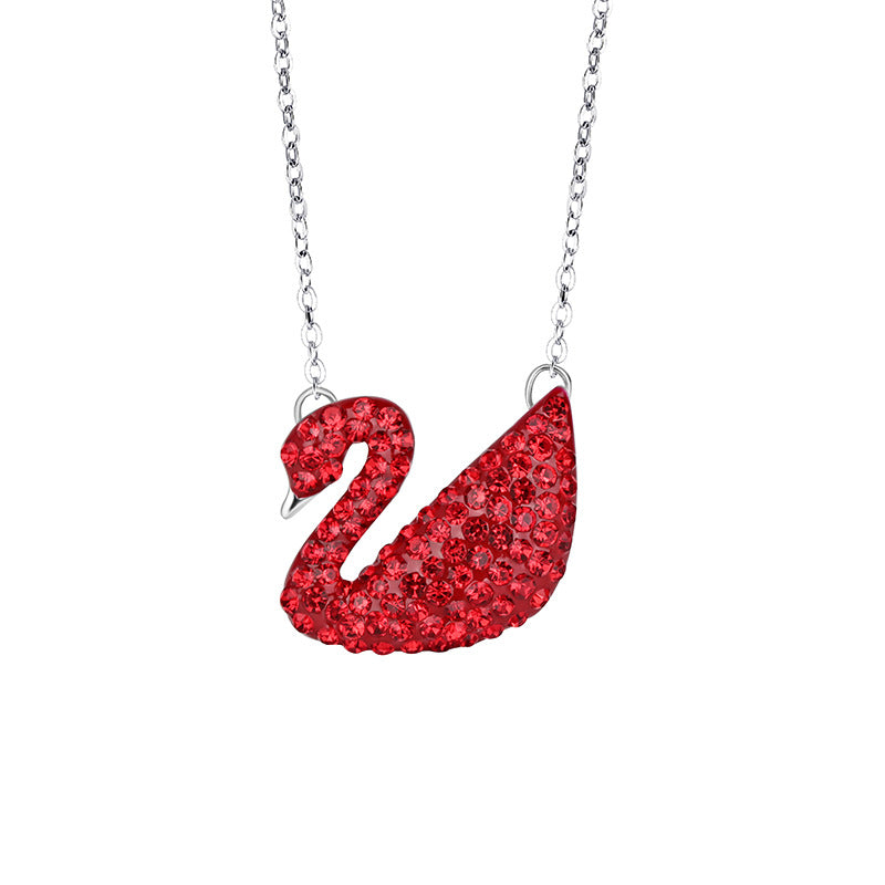 Women's Swan Inlaid Crystal Zircon Clavicle Chain Necklaces