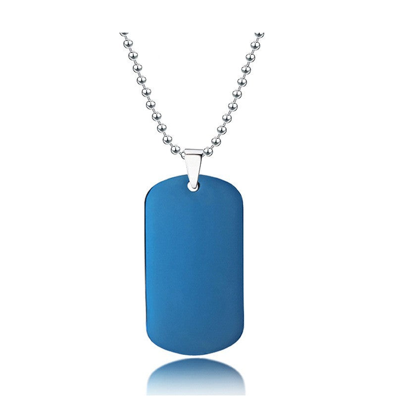 Laser Color Printing Material Holiday Gift Lettering Stainless Necklace