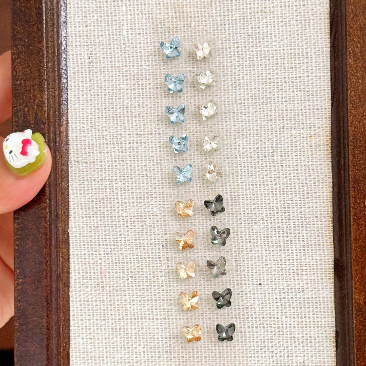 Fashion Auricular Point Sticker Crystal Ear Patch Bead Massage Stress Earrings