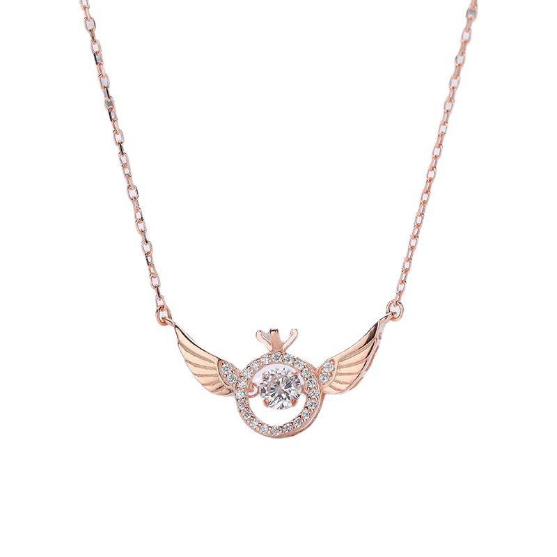 Chain Pulsatile Heart Wings Female Niche Necklaces