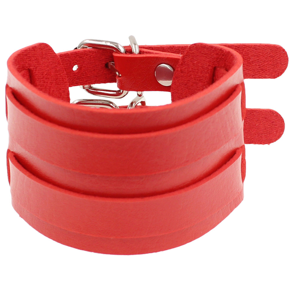 Protection Leather Korean Style Punk Couple Rivet Fashion Rock Domineering Bracelet