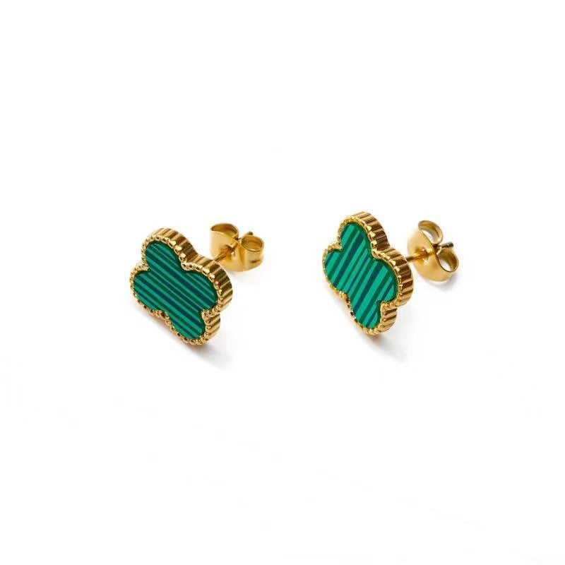 Small Four-leaf Flower Fashion Fresh Ear Earrings