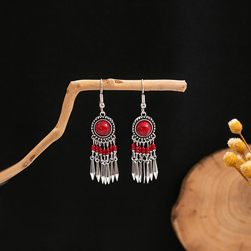 Chinese Style Beaded Personalized Ethnic Bohemian Earrings