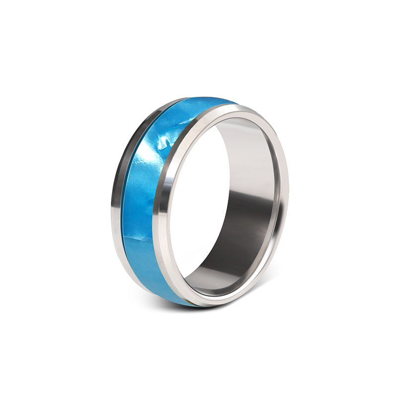 Shell Mixed Stainless Steel Fresh Sweet Ring