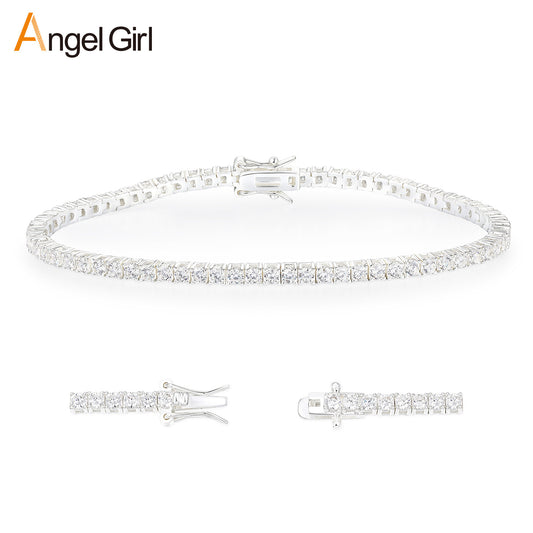 Inlaid Zircon Bright Sier Full Diamond Bracelets