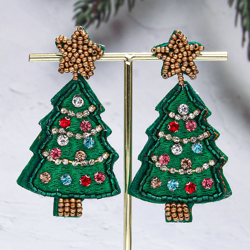 Bead Exaggerated Personalized Handmade Beaded Ethnic Earrings