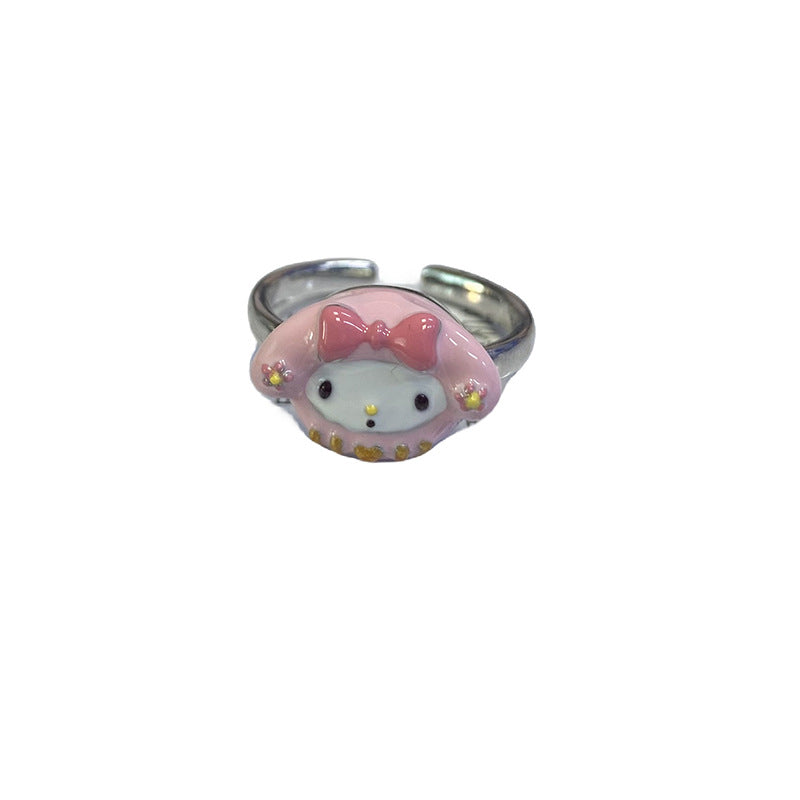 Dripping Oil Series Creative Sweet Cute Rings