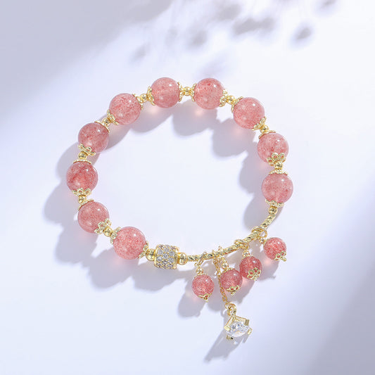 Strawberry Quartz Female Attracting Male Lucky Bracelets