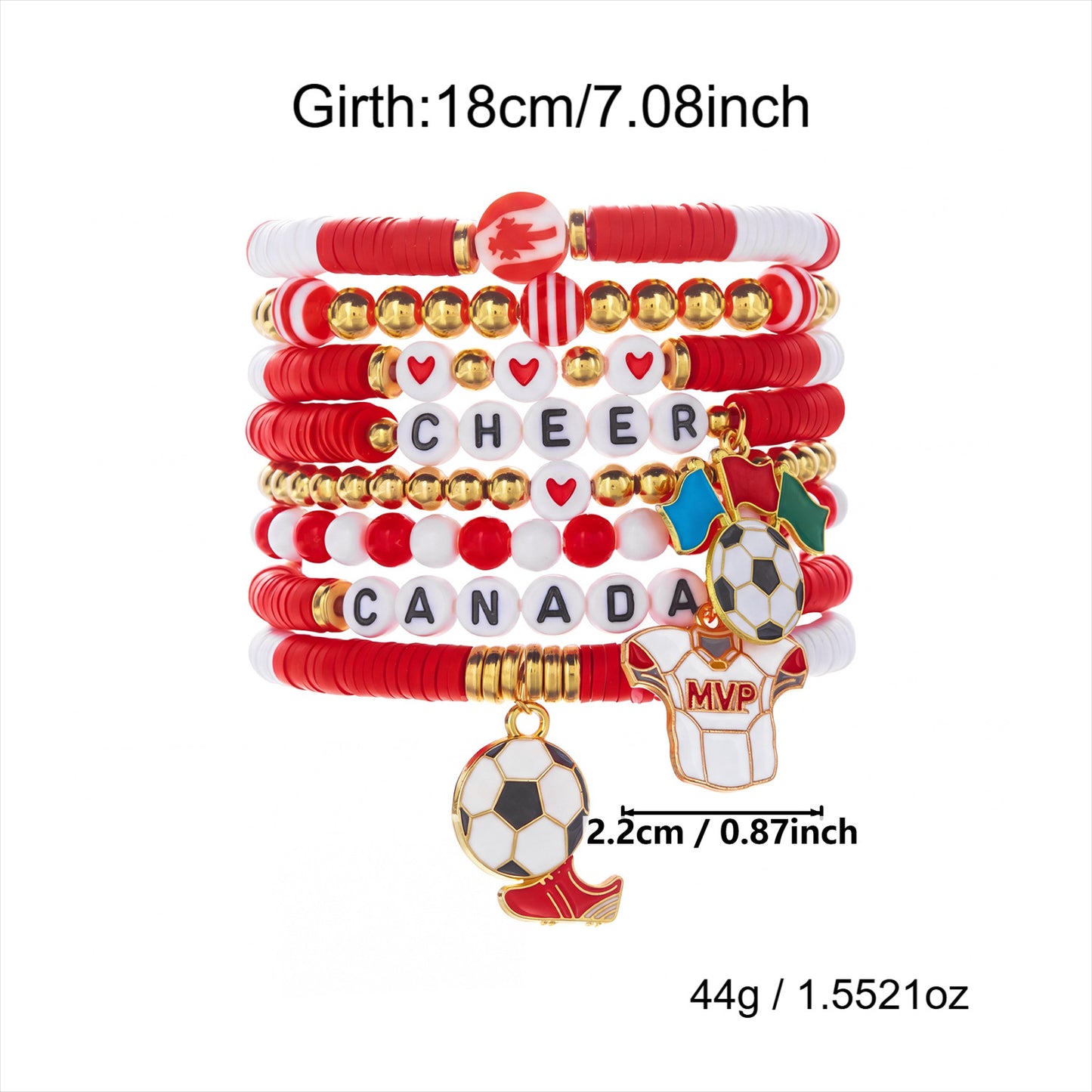 Style Theme Argentina Brazil Germany Football Game Bracelet