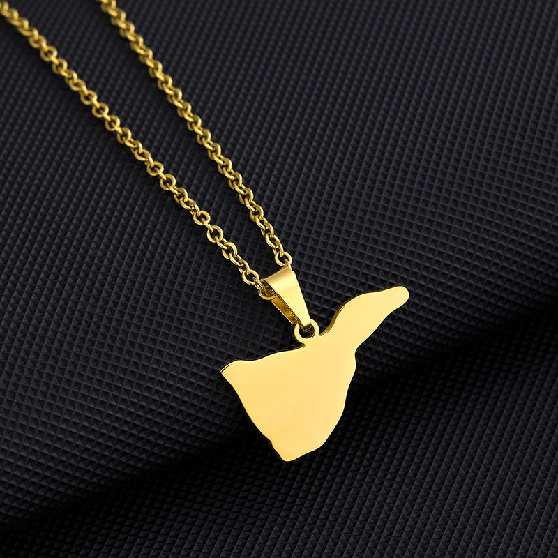 Stainless Steel Spanish Canary Islands Unisex Necklace