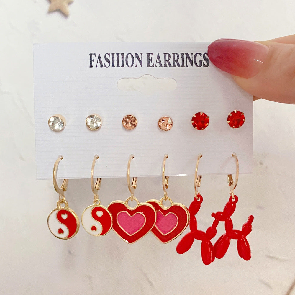 Acrylic Butterfly Cute Bear Ear Clip Earrings