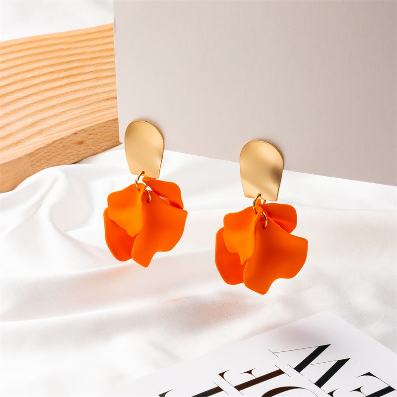 Women's Korean Style Fashionable Temperament Petal Leaf Rings