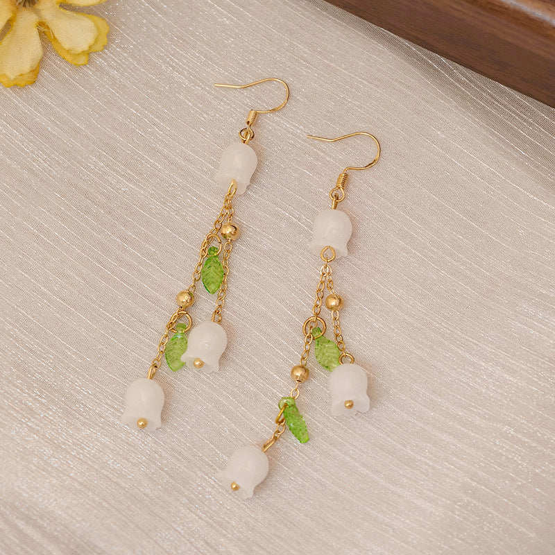 Style National Brass Ear Hook Vintage Court Ethnic Han Clothing Earrings