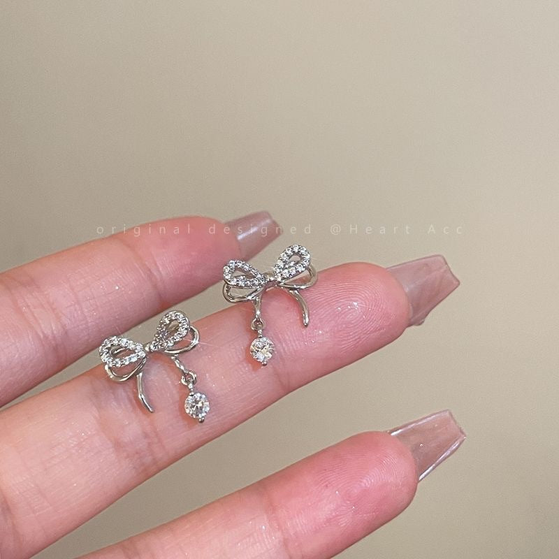 Women's Exquisite Bow Zircon For Niche Design Elegant High-grade Rings