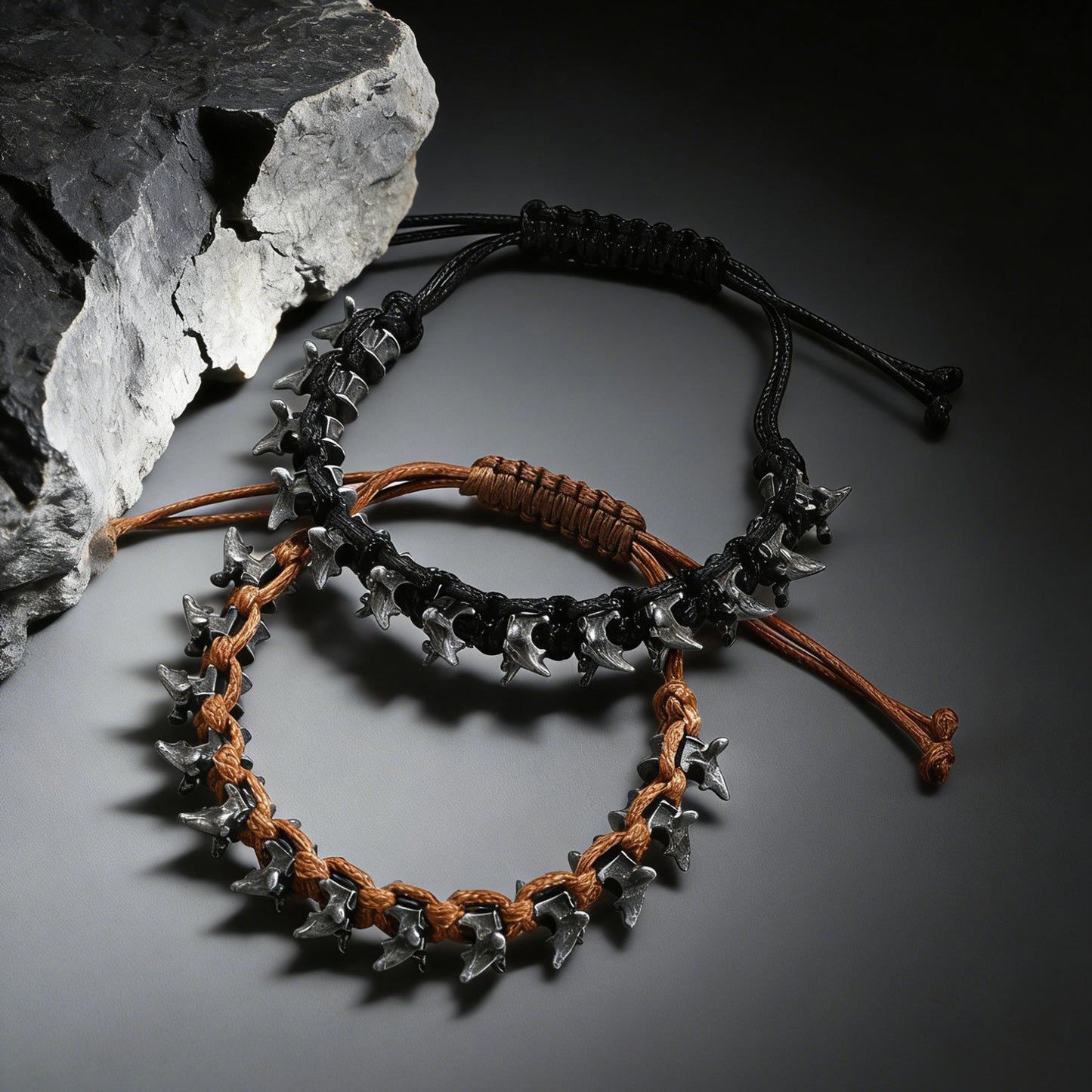 Men's & Women's Personality Punk Dark Alloy Keel Weaving Bracelet