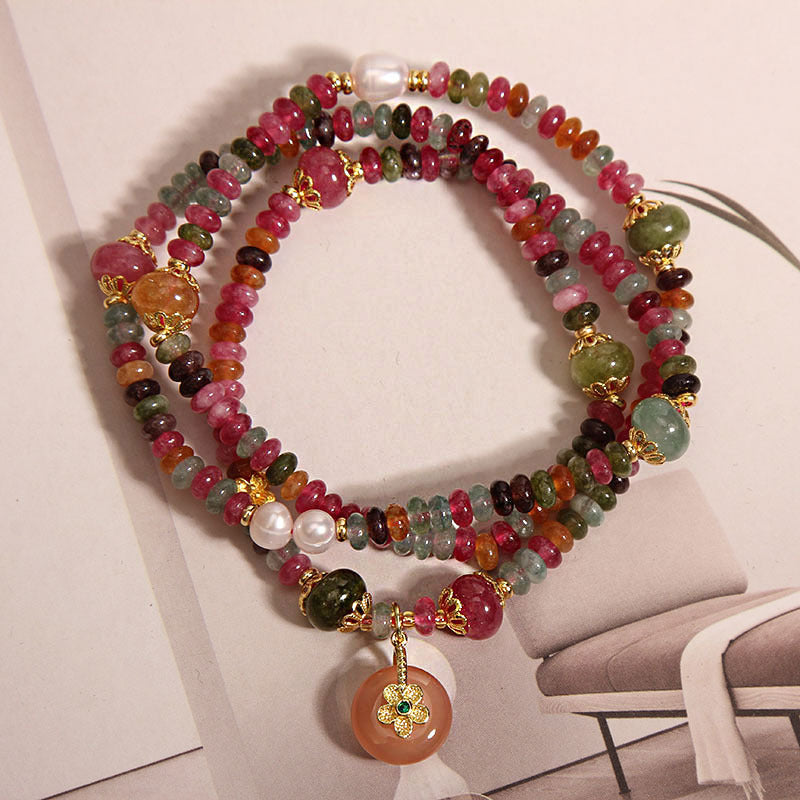 Women's Tourmaline Abacus Beads Light Luxury Minority Bracelet