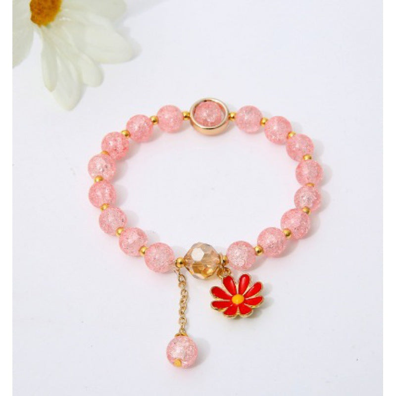 Female Aquamarine Gray Moonlight Natural Crystal Bracelet