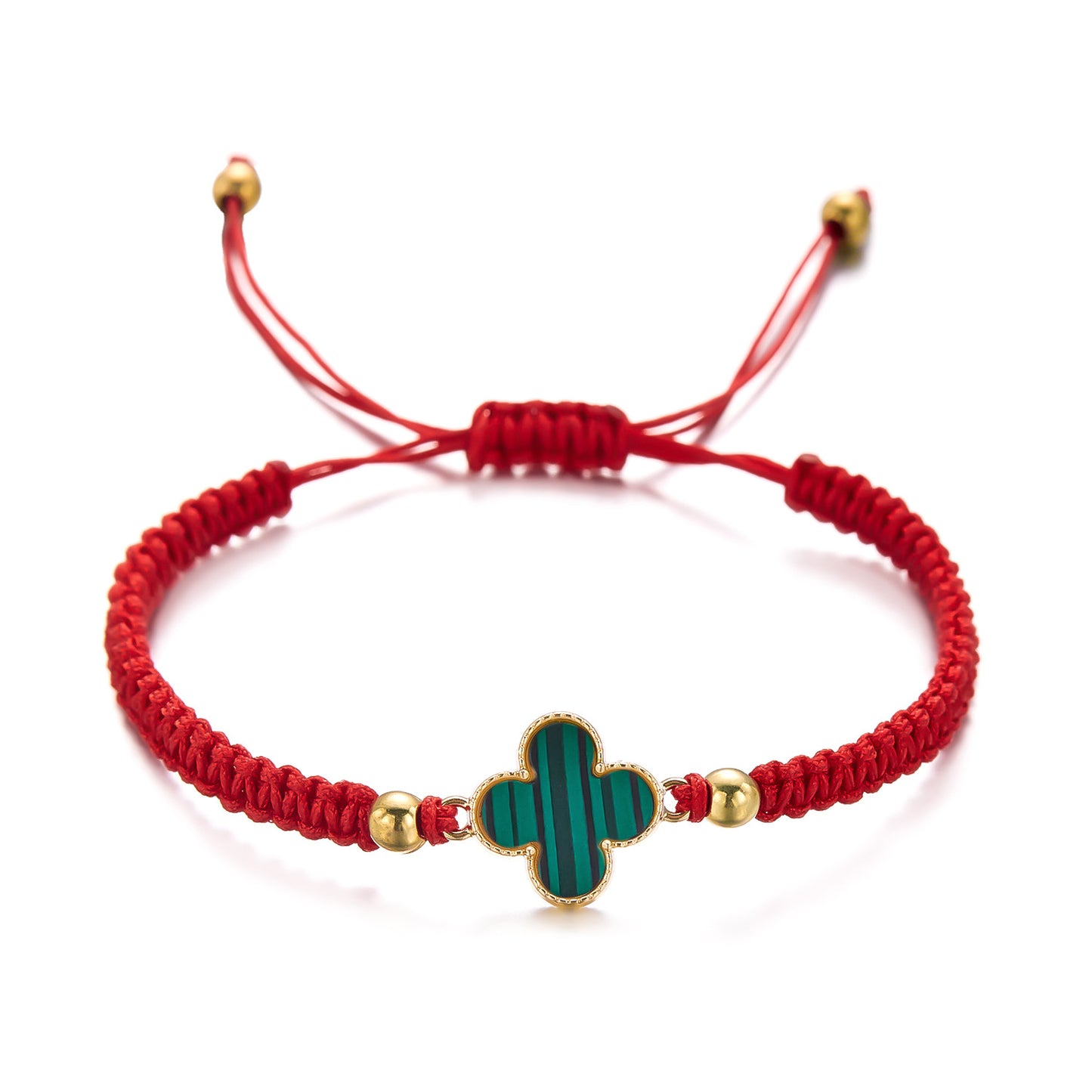 Women's Four-leaf Clover Woven Fashion Hand-woven Red Bracelets