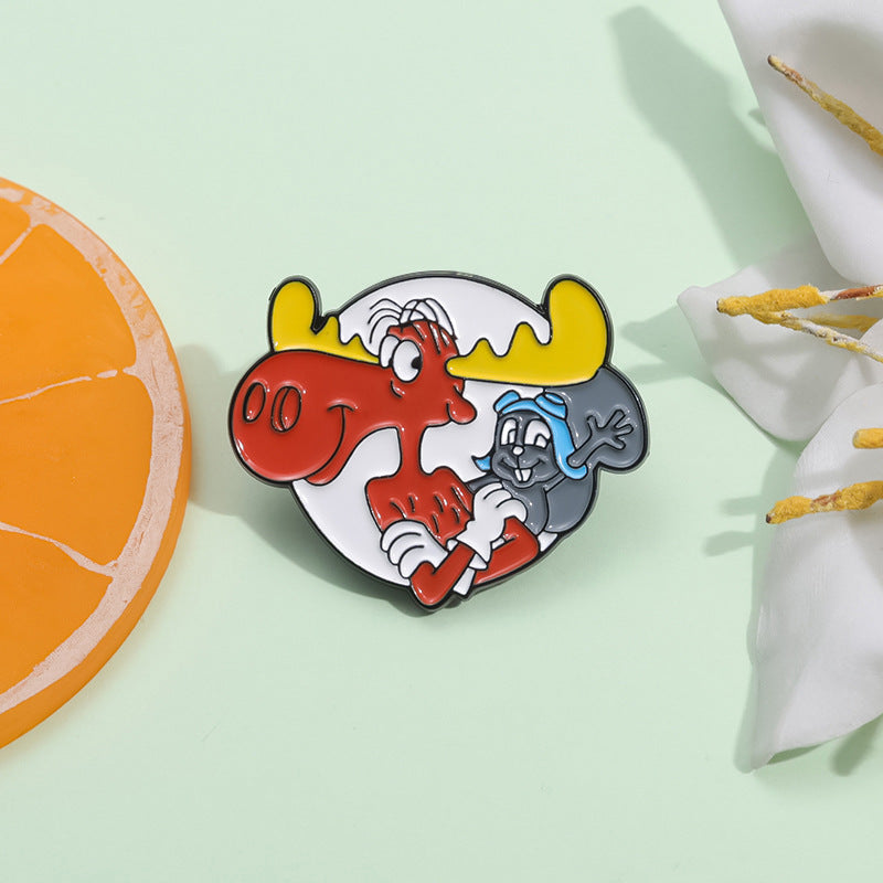 Versatile Alloy Brooch Cartoon Character Animal Brooches