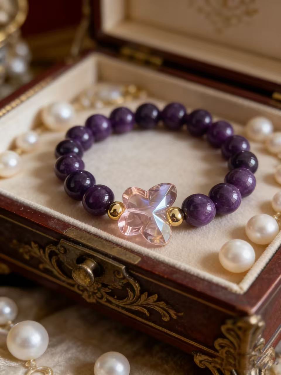 Stone Crystal Shell Butterfly Lucky Beads Bracelets