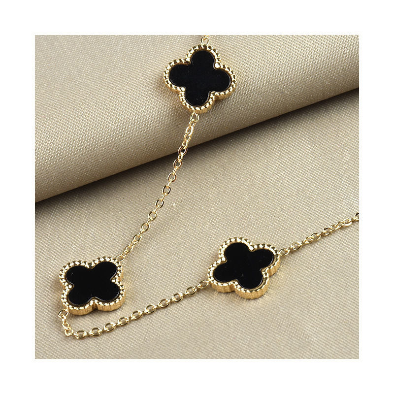 Women's Light Luxury High-grade Titanium Steel Clover Korean Necklaces