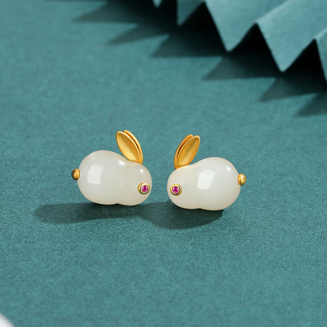 Hare Sier Plated Cute Ear Fairy Pendants